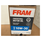 6 GALLONS OF FRAM SAE 10W-30 CONVENTIONAL MOTOR OIL