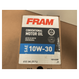 6 GALLONS OF FRAM SAE 10W-30 CONVENTIONAL MOTOR OIL