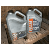 2 1.25 GALLON JUGS OF FRAM SAE 5W-30 FULL SYNTHETIC MOTOR OIL