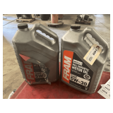 2 1.25 GALLON JUGS OF FRAM SAE 5W-30 FULL SYNTHETIC MOTOR OIL