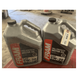 2 1.25 GALLON JUGS OF FRAM SAE 5W-20 FULL SYNTHETIC MOTOR OIL