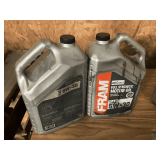 2 1.25 GALLON JUGS OF FRAM SAE 5W-30 FULL SYNTHETIC MOTOR OIL