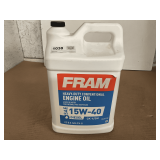 2.5 GALLONS OF FRAM SAE 15W-40 HEAVY DUTY CONVENTIONAL MOTOR OIL