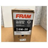 6 GALLONS OF FRAM SAE 0W-20 FULL SYNTHETIC MOTOR OIL