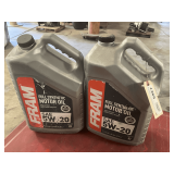 2 1.25 GALLON JUGS OF FRAM SAE 5W-20 FULL SYNTHETIC MOTOR OIL