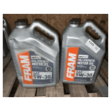 2 1.25 GALLON JUGS OF FRAM SAE 5W-30 FULL SYNTHETIC MOTOR OIL