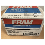 1 CASE-12 QUARTS OF FRAM SAE 5W-30 CONVENTIONAL MOTOR OIL
