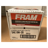 6 QUARTS OF FRAM 0W-20 SYNTHETIC HIGH MILEAGE MOTOR OIL