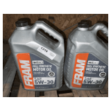 2 1.25 GALLON JUGS OF FRAM SAE 5W-30 FULL SYNTHETIC MOTOR OIL