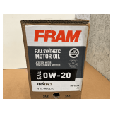 6 GALLONS OF FRAM SAE 0W-20 FULL SYNTHETIC MOTOR OIL