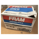 1 CASE-12 QUARTS OF FRAM SAE 5W-30 CONVENTIONAL MOTOR OIL