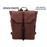 OLD TREND Trail Backpack - Brown - 100% Cotton, 100% Genuine Leather