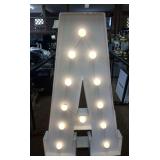 Illuminated Letter A Sign-Battery Compartment Missing Screw