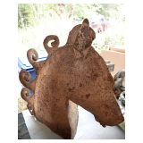 Heavy Metal Horse Head Sculpture