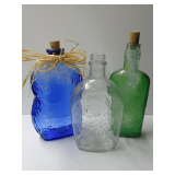 Assorted Decorative Glass Bottles