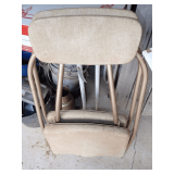 Mid Century Upholstered Metal Frame Chairs