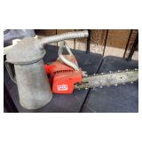 WEN Electric Chainsaw and Vintage Oil Can