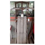 Vintage Wood and Metal Push Sled