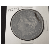 1921-S MORGAN SILVER DOLLAR