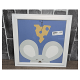 FRAMED "PEEK-A-BOO V MOUSE" FINE ART PRINT BY ARTIST YUKO LAU