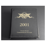 2001 U.S. COMMEMORATIVE STATEHOOD QUARTER GALLERY MINI ALBUM W/ COINS