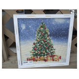 FRAMED CHRISTMAS TREE BEAD ART