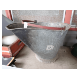 Galvanized Metal Funnel Bucket with Handle