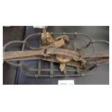 Vintage Animal Traps in Metal Basket
