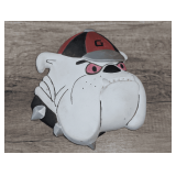 HAND-PAINTED CERAMIC GEORGIA BULLDOG WALL ACCENT