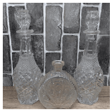 VINTAGE FORMAL GLASS DECANTERS