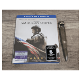 .50 BMG ROUND CONVERTED INTO BOTTLE OPENER AND AMERICAN SNIPER DVD