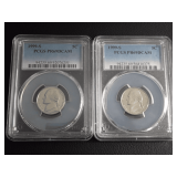 (2) 1999-S JEFFERSON NICKELS, PCGS PR69 DCAM