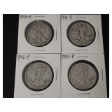 (3) WALKING LIBERTY HALF DOLLARS