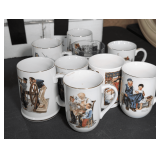 NORMAN ROCKWELL MUGS AND GLASS