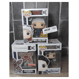 THREE POP FIGURINES IN ORIGINAL BOXES