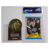 O-PEE-CHEE WAYNE GRETZKY CARD & TEEMY SELANNE COLLECTOR COIN