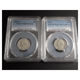 (2) GRADED JEFFERSON NICKELS - SEE PHOTOS FOR DETAILS