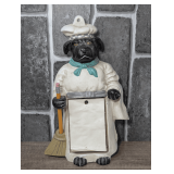 CAST IRON HANGING KITCHEN NOTEPAD HOLDER