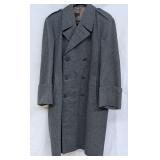 VINTAGE BLUE GRAY SWEDISH MILITARY TRENCH COAT