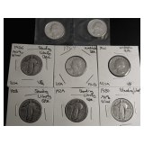 1964-1965 WASHINGTON QUARTERS & 1925-1930 STANDING LIBERTYS