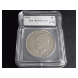 1972 EISENHOWER DOLLAR, ICG BRILLIANT UNCIRCULATED