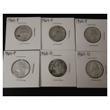 (6) 1964 WASHINGTON QUARTERS