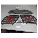 2015-2020 DODGE CHALLENGER LEFT & RIGHT SIDE PERFORMANCE HOOD & SCOOP BEZEL SET PLUS SRT BADGE