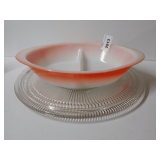 Glasbake Hombre Divided Dish and Glass Cake Plate