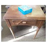 Singer Sewing Machine with Cabinet & Accessories