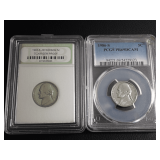 (2) GRADED JEFFERSON NICKELS - SEE PHOTOS FOR DETAILS