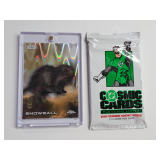 TOPPS CHROME STAR WARS SNOWBALL CARD & 1991 DC COMIC CARDS