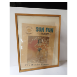 Framed Sunday Sun Magazine Featuring Wonder Woman Cover