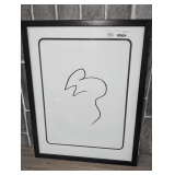 FRAMED PRINT OF THE MINIMALIST LINE DRAWING "THE MOUSE" (SOURIS) BY PABLO PICASSO