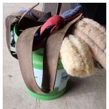 Assorted Horse Tack in 5ga Bucket
